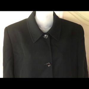 Jones NY Lined Black Blazer - 100% Wool Jacket